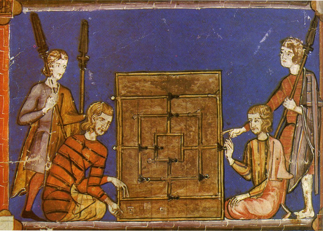 Medieval picture of gaming