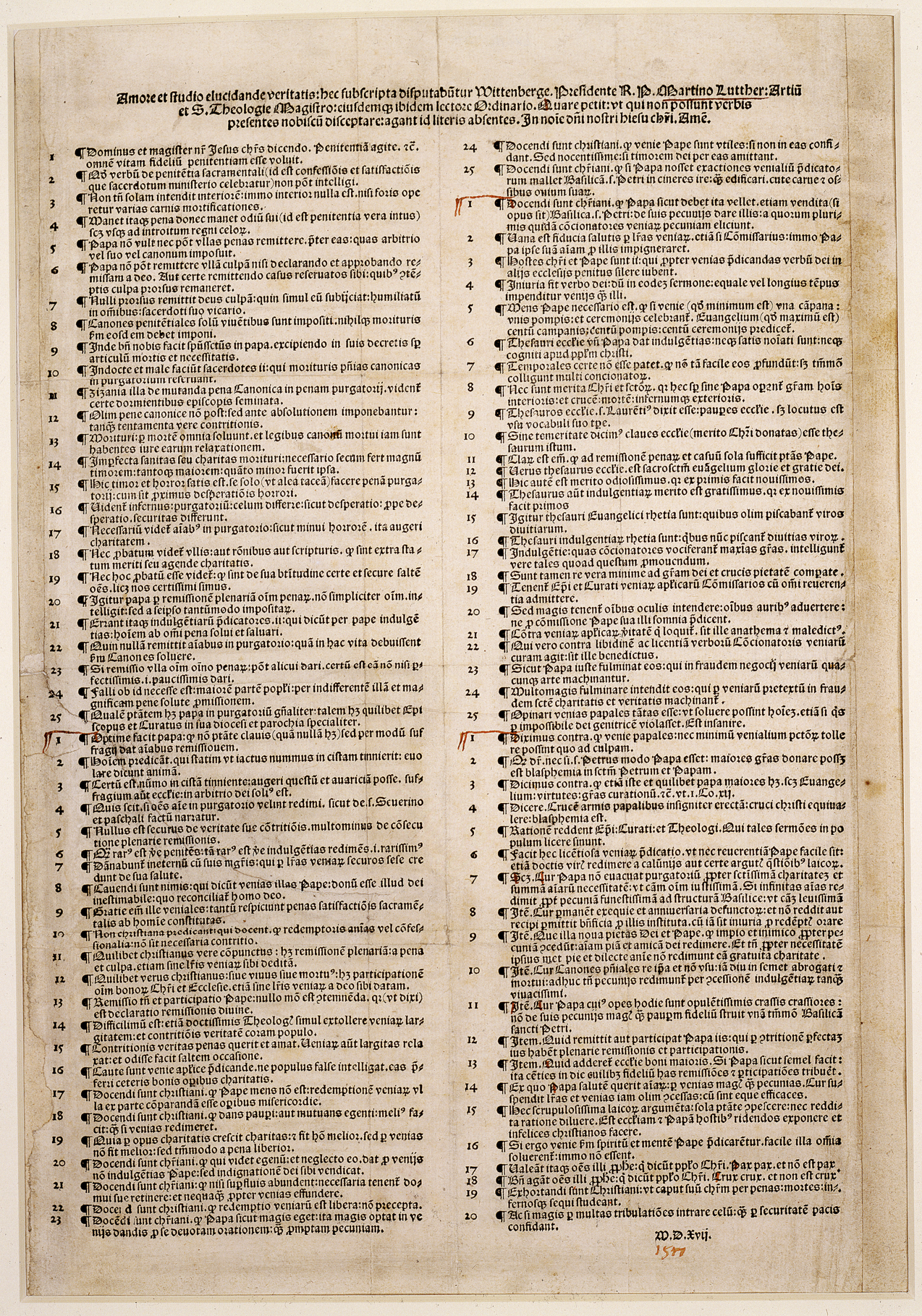 October 31: 95 Theses