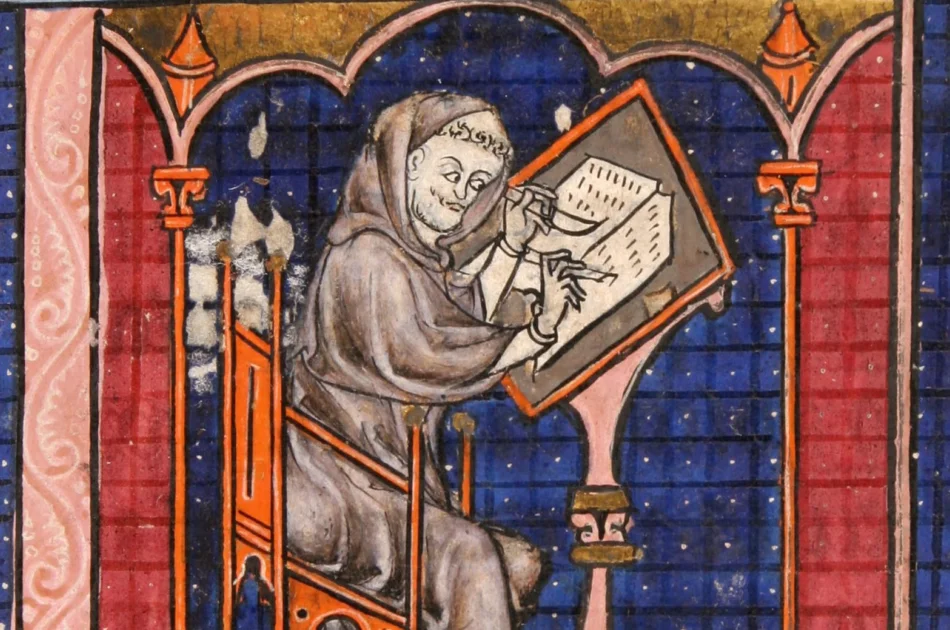 Monk illuminating text