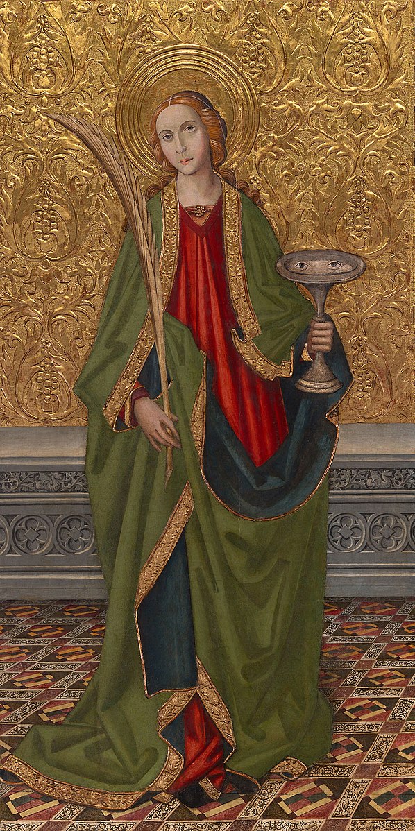 St. Lucy, painting by Raphael Vergos